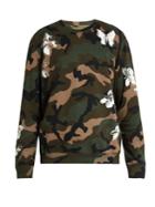 Valentino Camouflage And Floral-print Sweatshirt