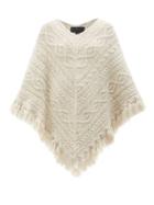 Nili Lotan - Pauline Cable-knit Alpaca-blend Poncho - Womens - Light Beige