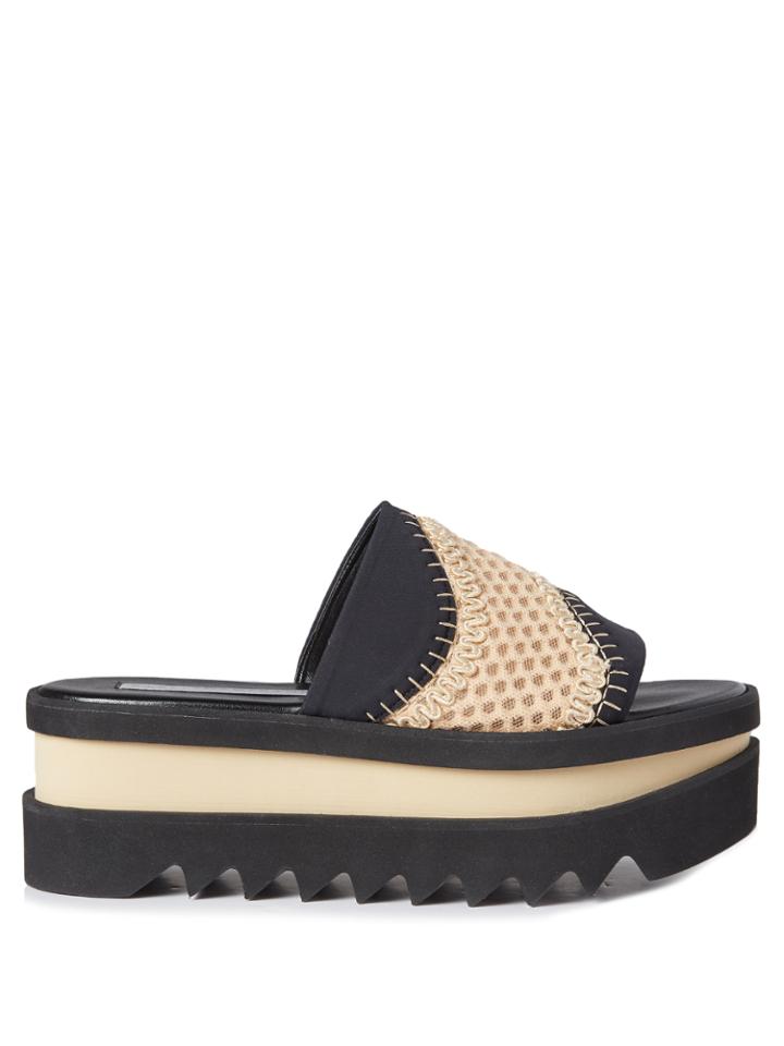 Stella Mccartney Wave-mesh Platform Slides