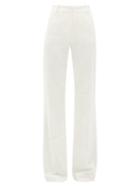 Matchesfashion.com Bella Freud - David Wide-leg Cotton-velvet Trousers - Womens - White