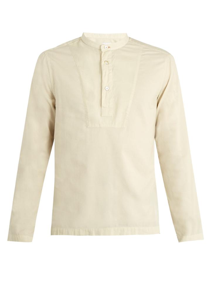 Paul Smith Grandad Collar Cotton-blend Shirt