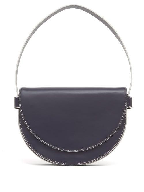 Matchesfashion.com Staud - Amal Leather Shoulder Bag - Womens - Navy