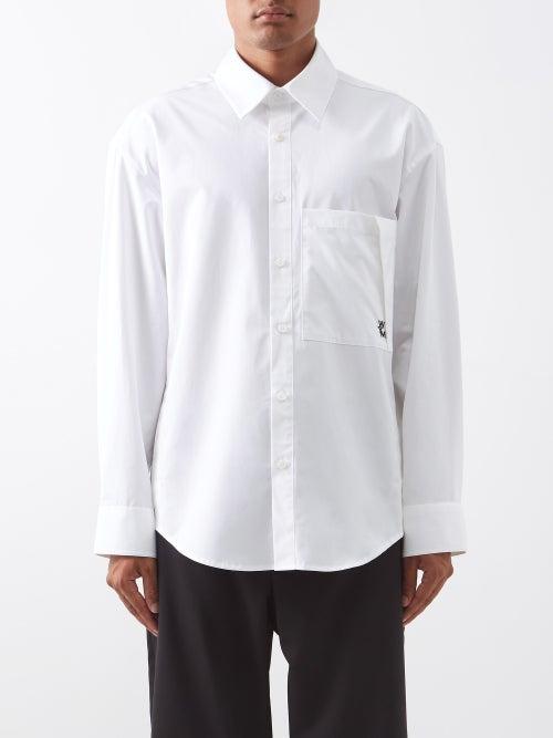 Wooyoungmi - Logo-print Cotton-poplin Shirt - Mens - White