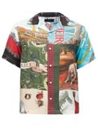 Matchesfashion.com Amiri - Souvenir Patchwork-print Silk Shirt - Mens - Multi