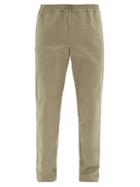 Matchesfashion.com A.p.c. - Kaplan Drawstring-waist Cotton Slim-leg Trousers - Mens - Khaki