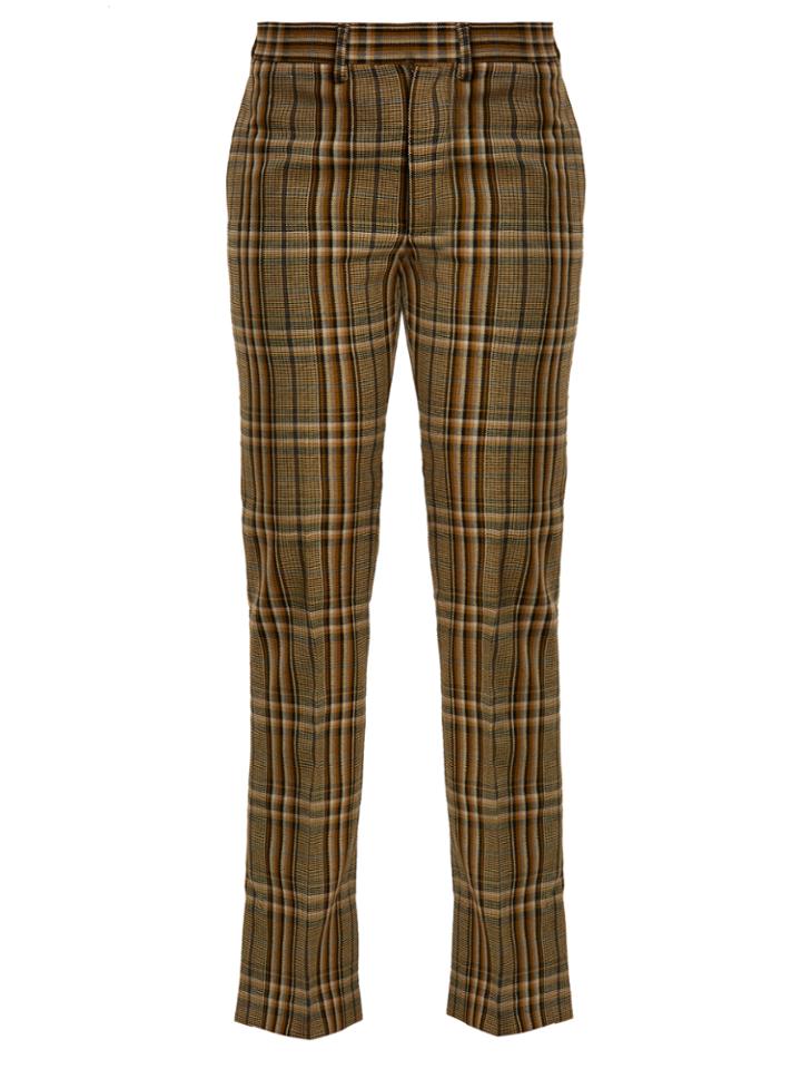 Toga Mid-rise Checked Wool Trousers