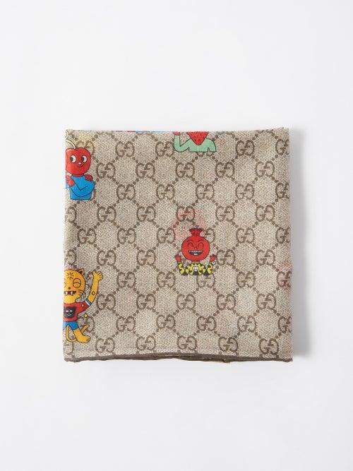 Gucci - X Pablo Delcielo Printed Cotton Pocket Square - Mens - Beige