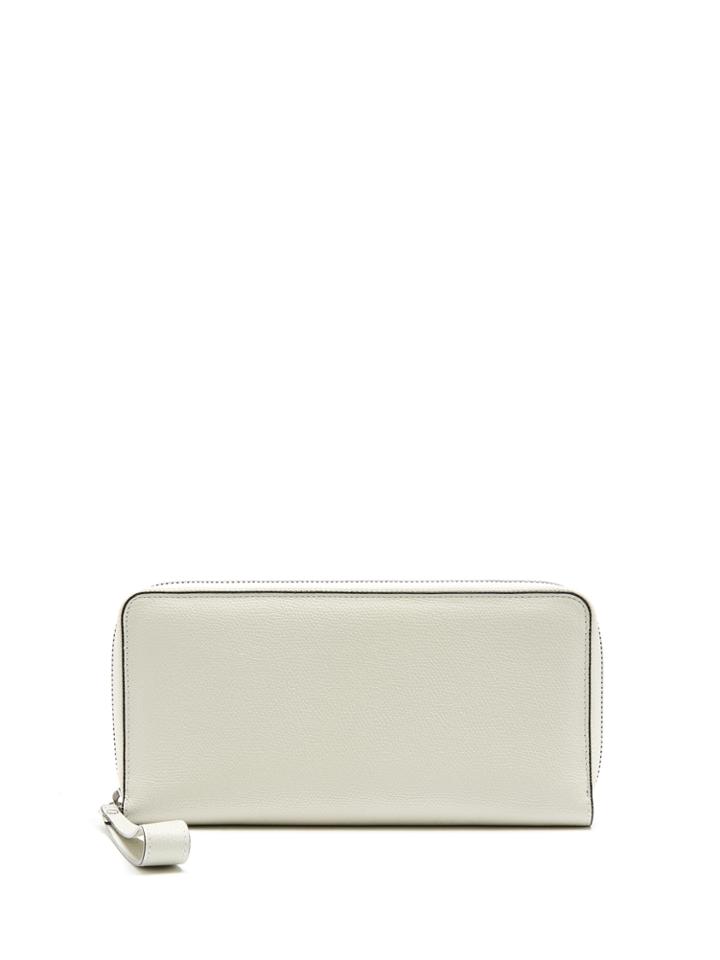 Valextra Grained-leather Travel Wallet