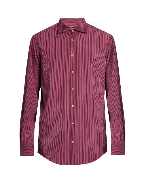 Massimo Alba Button-cuff Striped Cotton Shirt