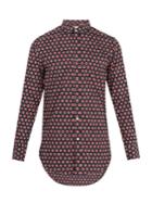 Burberry Strenton Polka-dot Print Cotton Shirt