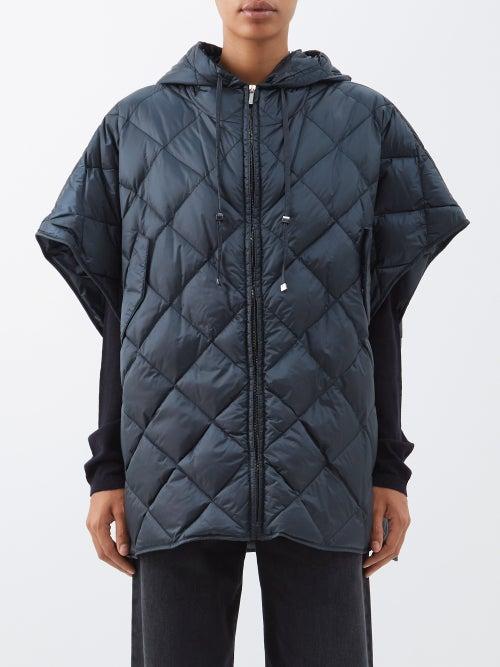Max Mara - Treman Cape Coat - Womens - Dark Navy