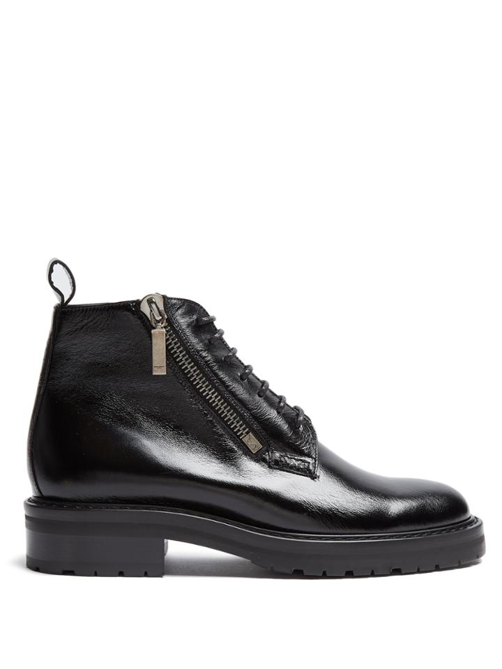 Saint Laurent William Leather Ankle Boots