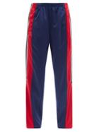 Matchesfashion.com Colville - Striped Upcycled-jersey Cropped Track Pants - Womens - Multi