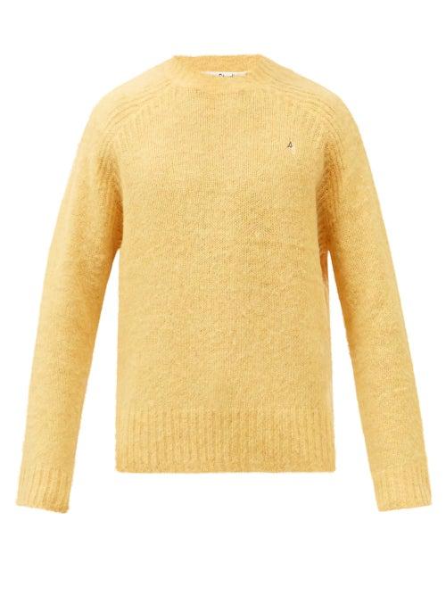 Acne Studios - Kowhai Embroidered Wool Sweater - Mens - Yellow