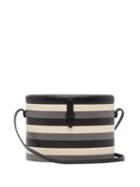Matchesfashion.com Hunting Season - Trunk Striped Leather Shoulder Bag - Womens - Grey Multi