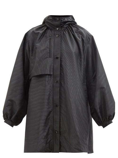 Marine Serre - Hooded Moir Jacket - Womens - Black