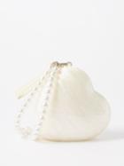 Simone Rocha - Heart Medium Perspex Clutch Bag - Womens - Cream