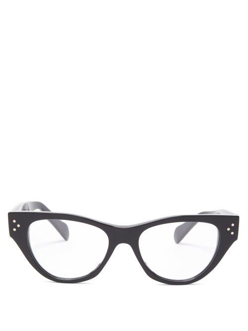 Matchesfashion.com Celine Eyewear - Cat-eye Acetate Glasses - Womens - Black