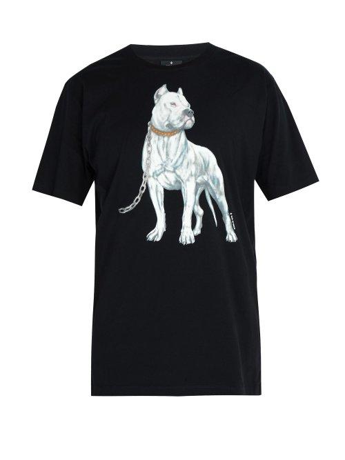 Matchesfashion.com Marcelo Burlon - Dogo Print Cotton T Shirt - Mens - Black