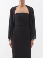 E.stott - Beau Wide-sleeve Wool-crepe Bolero Jacket - Womens - Black