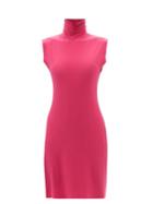 Norma Kamali - Turtle Slim-fit Jersey Dress - Womens - Pink