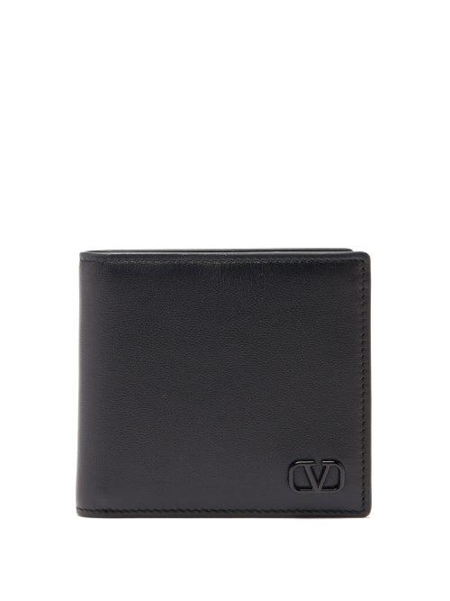 Valentino Garavani - V-logo Leather Bi-fold Wallet - Mens - Black