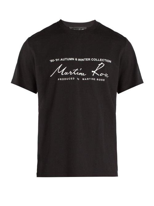 Matchesfashion.com Martine Rose - Logo Printed T Shirt - Mens - Black