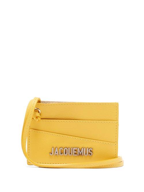 Matchesfashion.com Jacquemus - Leather Necklace Cardholder - Mens - Yellow