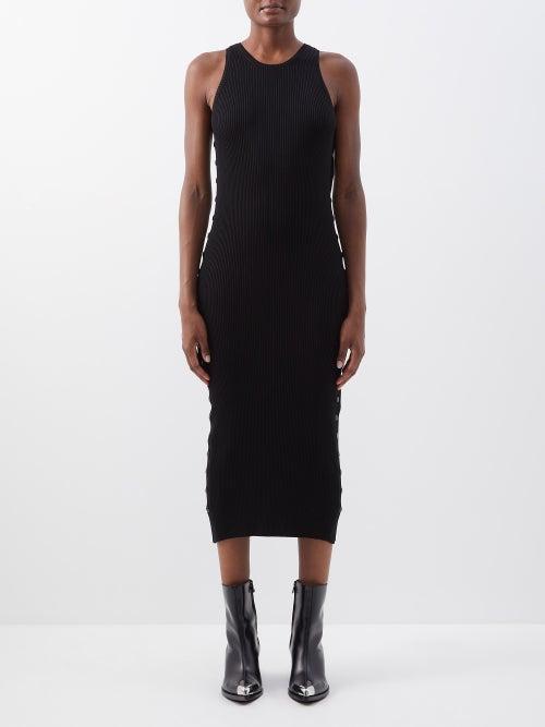 Petar Petrov - Felia Ribbed-knit Midi Dress - Womens - Black