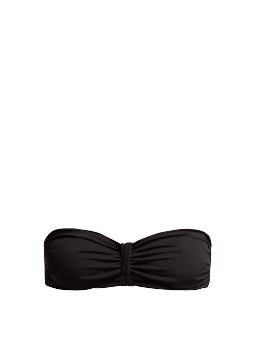 Matchesfashion.com Dos Gardenias - California Bandeau Bikini Top - Womens - Black
