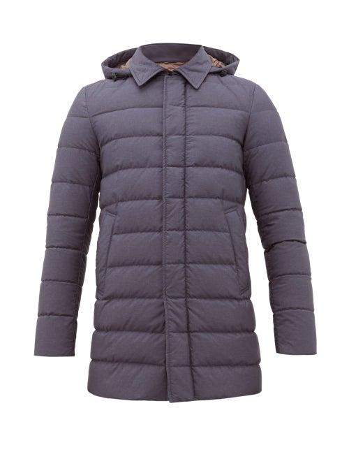 Matchesfashion.com Herno - Techno Tasmania Quilted Down Coat - Mens - Blue