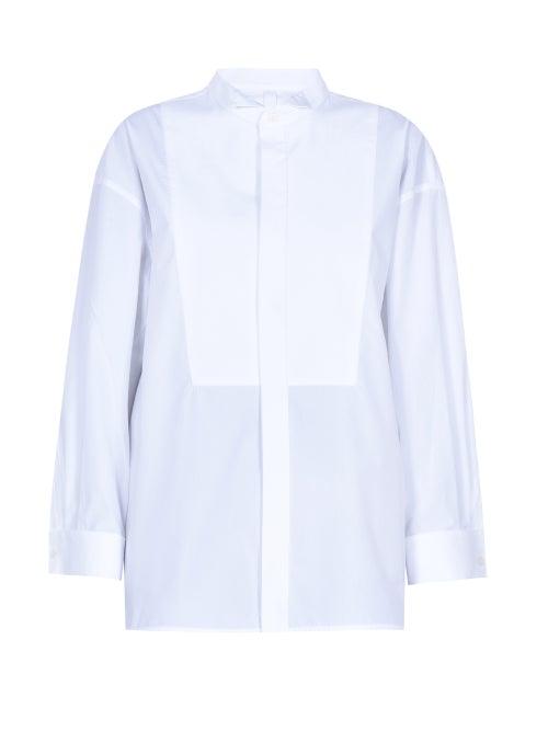 Ladies Rtw Marni - Oversized Poplin Tuxedo Shirt - Womens - White
