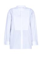 Ladies Rtw Marni - Oversized Poplin Tuxedo Shirt - Womens - White