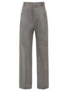 Matchesfashion.com Hope - Well Checked Wide Leg Trousers - Mens - Grey