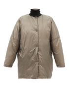 4 Moncler Hyke - Roseg Satin-shell Down Jacket - Womens - Dark Beige