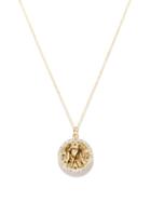 Matchesfashion.com Mateo - Gemini Large Diamond & 14kt Gold Zodiac Necklace - Womens - Yellow Gold