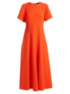 Matchesfashion.com Proenza Schouler - Round Neck Stretch Crepe Dress - Womens - Coral