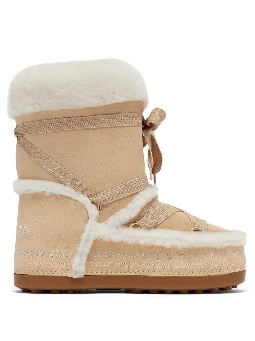 Matchesfashion.com Bogner - New Tignes Suede And Shearling Boots - Womens - Light Tan