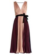 Roksanda Kora Tri-colour Pleated Satin Dress