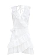 Matchesfashion.com Melissa Odabash - Molly Ruffled Cotton Wrap Dress - Womens - White