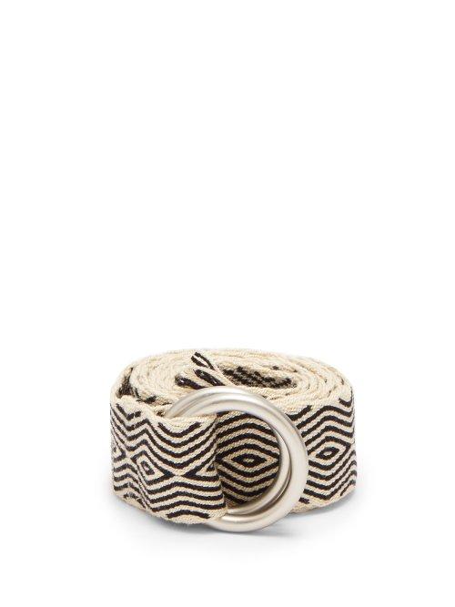 Matchesfashion.com Guanabana - Diamond Patterned Woven Belt - Mens - Black Multi