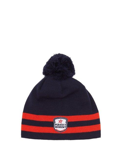 Matchesfashion.com Perfect Moment - La Tour Wool Blend Beanie Hat - Womens - Navy