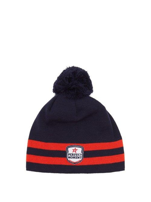 Matchesfashion.com Perfect Moment - La Tour Wool Blend Beanie Hat - Womens - Navy