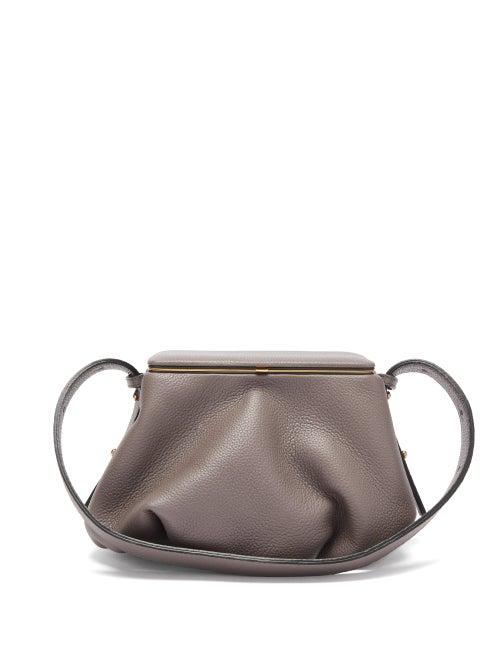Matchesfashion.com Lutz Morris - Bates Small Grained-leather Shoulder Bag - Womens - Grey