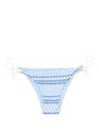 Matchesfashion.com Heidi Klein - Malta Reversible Tie-side Printed Bikini Briefs - Womens - Blue Print