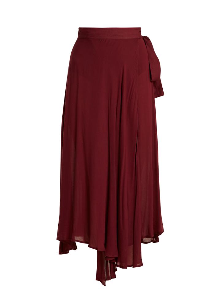Bower Jade Asymmetric-hem Wrap Skirt