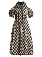 Self-portrait Calista Open-shoulder Fil Coup Midi Dress