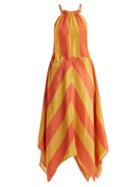 Matchesfashion.com Apiece Apart - Timia Striped Halterneck Dress - Womens - Red Stripe