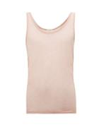 Matchesfashion.com Saint Laurent - Semi-sheer Cotton-jersey Tank Top - Mens - Pink
