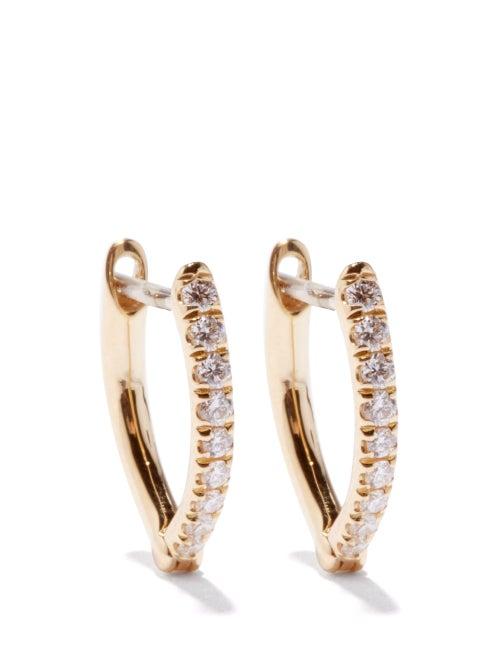Ladies Fine Jewellery Melissa Kaye - Cristina Diamond & 18kt Gold Earrings - Womens - Yellow Gold